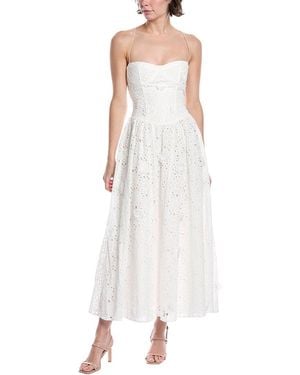 Bardot Estie Broderie Maxi Dress - White