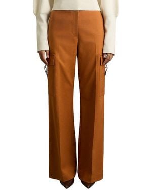 Reiss Mariane Wide Leg Combat Trouser - Brown