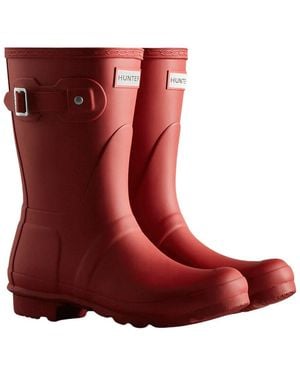 HUNTER Original Short Rain Boot - Red