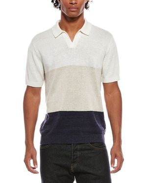 Onia Silk & Linen-blend Johnny Polo Shirt - White