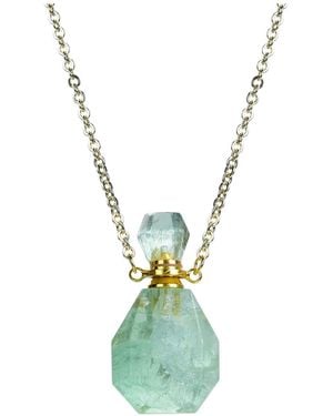 Eye Candy LA Agate Aromatherapy Bottle Necklace - Metallic