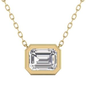 Lab Grown Diamonds 14k 0.75 Ct. Tw. Lab Grown Diamond Necklace - Metallic