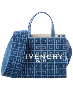 Givenchy G Mini Canvas & Leather Tote - Blue