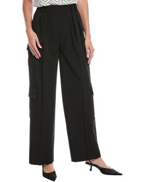 Kenneth Cole Fly Front Pleated Cargo Pant - Black