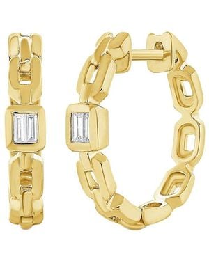 Diana M. Jewels Fine Jewellery 14k 0.08 Ct. Tw. Diamond Huggie Earrings - Metallic