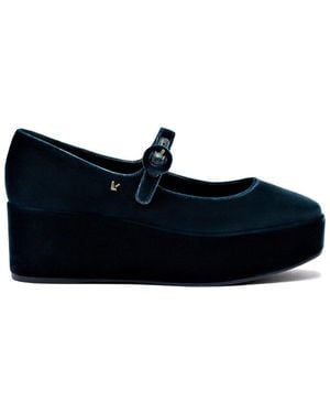 Larroude Larroudé Blair Leather Flatform - Black