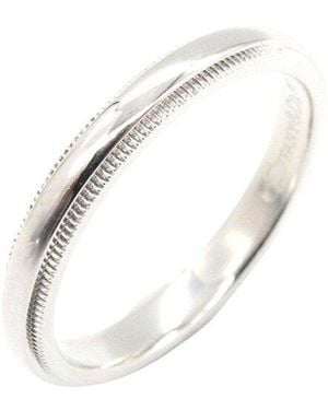 Tiffany & Co. Platinum Milgrain Ring (authentic Pre-loved) - White