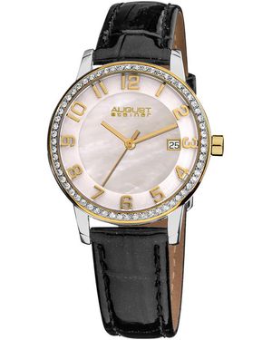 August Steiner Leather Watch - Gray