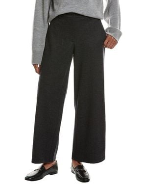 Eileen Fisher Wide Wool Trouser - Black
