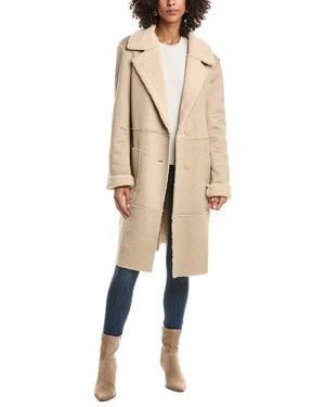 Frye Faux Shearling Coat - Natural