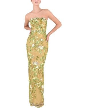 Marchesa Cape Gown - Metallic
