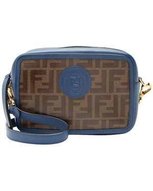 Fendi Ff Coated Canvas 1974 Mini Camera Bag (authentic Pre-loved) - Gray