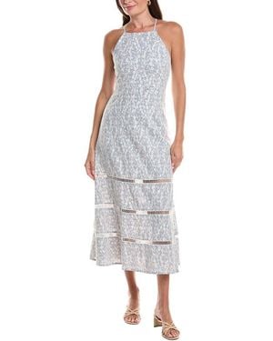 Marion Floral Maxi Dress - Grey
