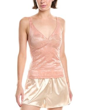 Hanro Tina Plunge Neck Tank - Pink