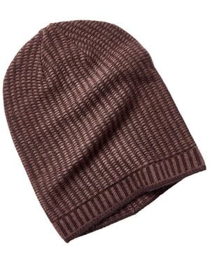 Portolano Reversible Wool & Angora-Blend Boyfriend Hat - Brown
