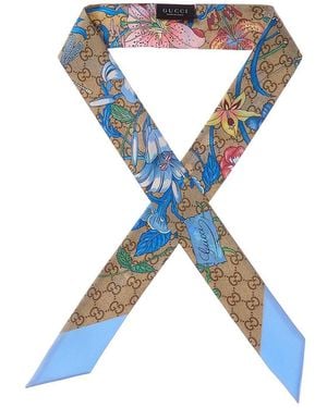 Gucci Printed Silk Ribbon - Blue