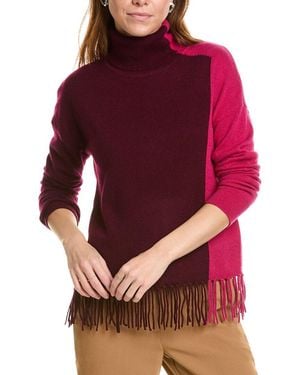 Sofiacashmere Colourblock Cashmere Jumper - Red