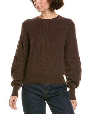 InCashmere Mock Neck Wool & Cashmere-Blend Pullover - Brown