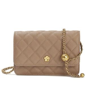 Tiffany & Fred Paris Quilted Caviar Leather Crossbody - Brown