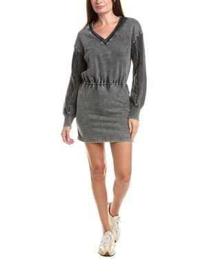 Chaser Brand French Terry Channel Mini Dress - Grey