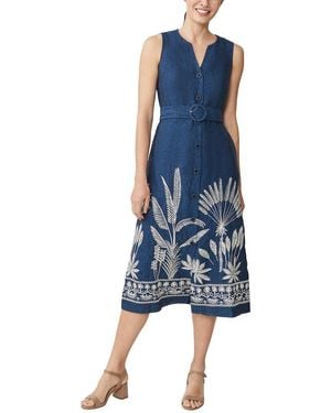 J.McLaughlin Margrette Linen Dress - Blue