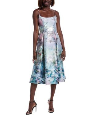 ML Monique Lhuillier Jacquard Midi Dress - Blue