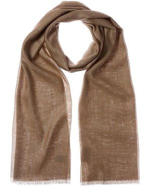 Brunello Cucinelli Cashmere & Silk-Blend Scarf - Brown