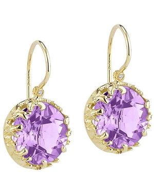 Reiss Colour Collection 14k 2.78 Ct. Tw. Diamond & Amethyst Earrings - Multicolour