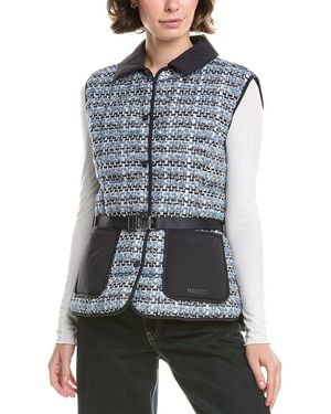 Mackage Francine Tweed Down Vest - Blue