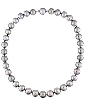 Pearls Delmar 14k 10-13mm Tahitian Pearl Single Strand Necklace - Metallic