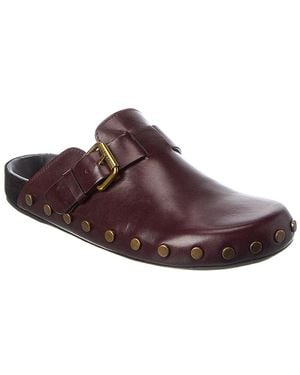 Isabel Marant Mirvin Leather Clog - Brown