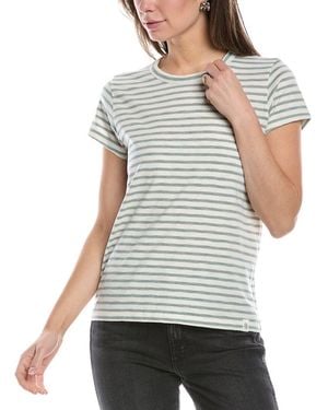 Rag & Bone The Slub Stripe T-Shirt - Gray