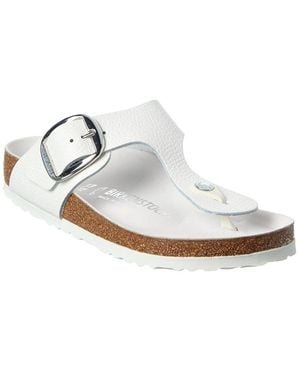 Birkenstock Gizeh Big Buckle Leather Sandal - White