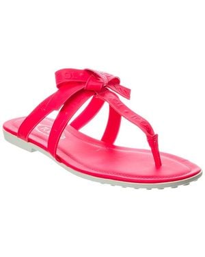 Tod's Gomma Leather Sandal - Pink