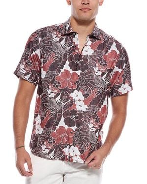 Tommy Bahama Sport Coconut Point Playa Flor Camp Shirt - Red