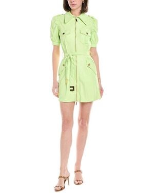 Elisabetta Franchi Front Zip Shirtdress - Green