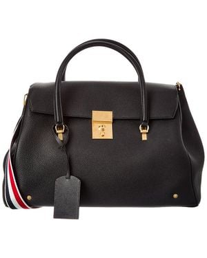Thom Browne Mr. Thom Leather Satchel - Black