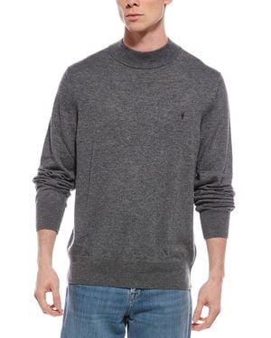AllSaints Kilburn Wool-Blend Mock Neck Jumper - Grey