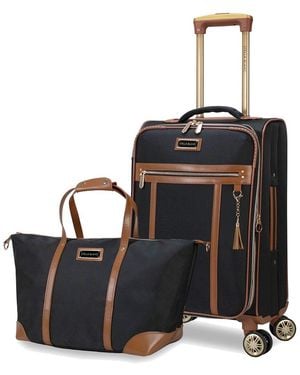 Stella Blanc Luxe Expandable 2pc Luggage Set - Black