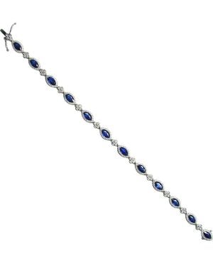 Gregg Ruth 18K.00 Ct. Tw. Diamond & Sapphire Bracelet - Metallic
