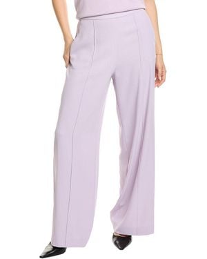 St. John Satin Back Cady Pant - Purple