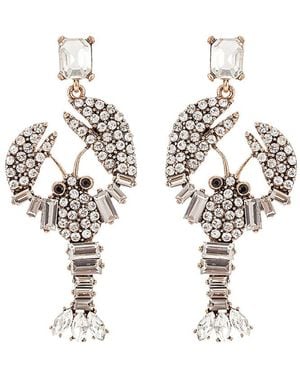 Eye Candy LA Crystal Statement Lobster Earring - Metallic