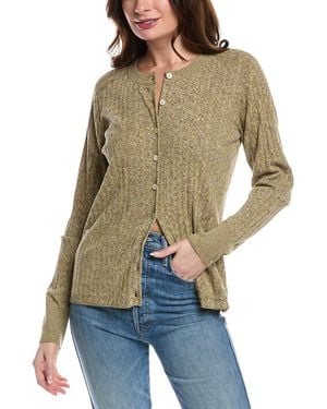 RE/DONE Chevron Rib Cardigan - Green