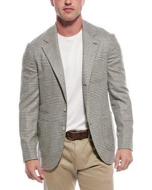 Brunello Cucinelli Wool, Silk & Cashmere-blend Blazer - Grey