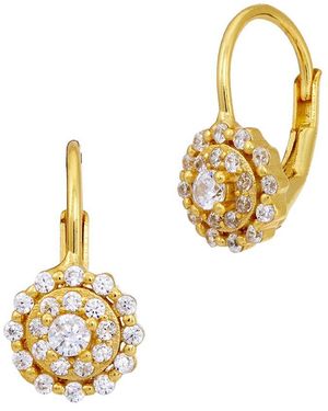 Savvy Cie 18k Vermeil Cz Drop Earrings - Metallic