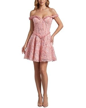 Monique Lagarde Embellished Mini Dress - Pink