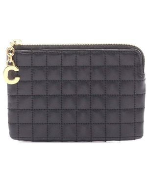 Celine Coin & Card Pouch C Charm (authentic Pre-loved) - Gray