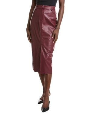 Tahari Midi Skirt - Red