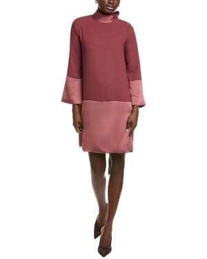 St. John Satin Mini Dress - Red