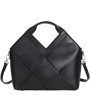 Adele Berto Leather Shoulder Bag - Black